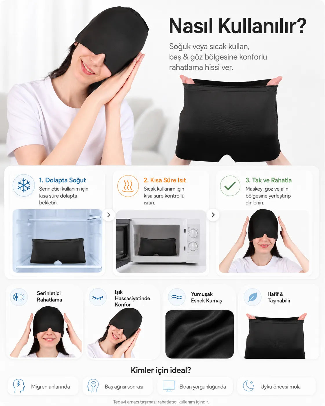 Serinora® Serinletici Jel Migren Maskesi